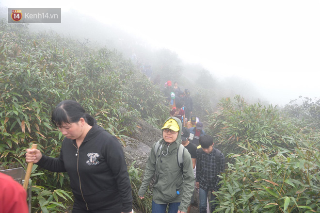 Khai hội Yên Tử, hàng trăm người leo trèo ra khỏi đám đông vì đứng chôn chân 2 tiếng ở đường lên chùa Đồng